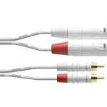 Audio Adapter cable [2x Muški konektor XLR - 2x Muški cinch konektor] 1.50 m Bijela Cordial