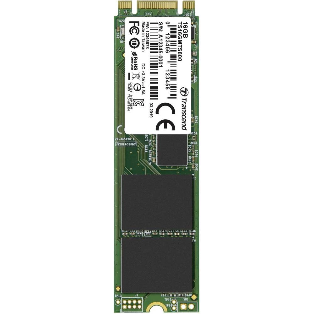 Transcend MTS800 16 GB unutarnji M.2 PCIe NVMe SSD 2280 SATA 6 Gb/s maloprodaja TS16GMTS800 slika