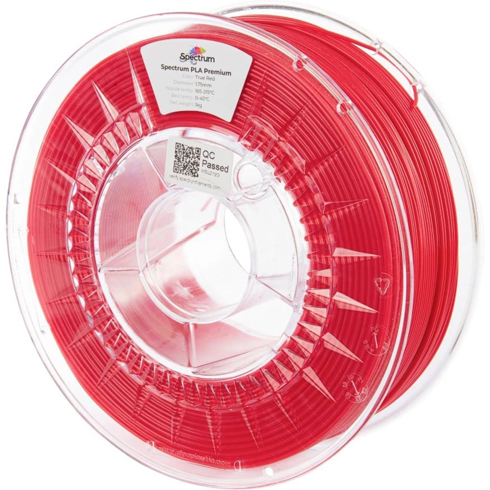 Spectrum Filaments 80843 PLA Premium 3D pisač filament PLA visoka vlačna čvrstoća 1.75 mm 1000 g true red, crvena 1 kom. slika