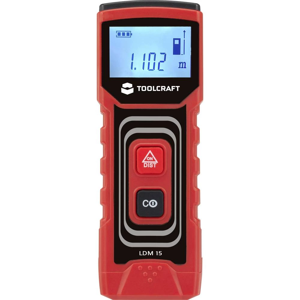 TOOLCRAFT LDM 15 J Laserski mjerač udaljenosti, mjerno područje (maks.) 15 m, kalibriran prema tvorničkom standardu slika