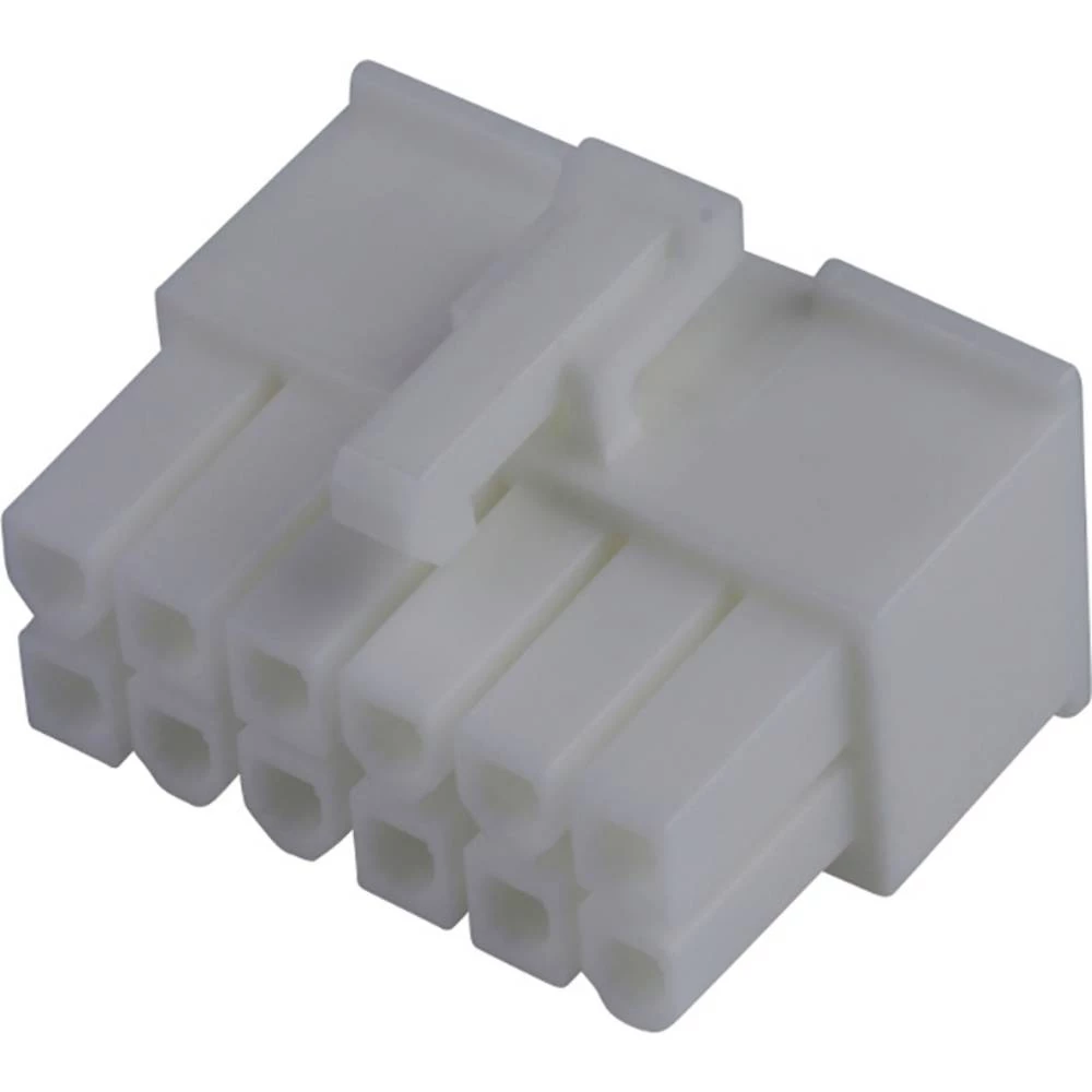 Molex 39012125 Mini-Fit Jr. Receptacle Housing, Dual Row, 12 Circuits, UL 94V-0, Natural slika