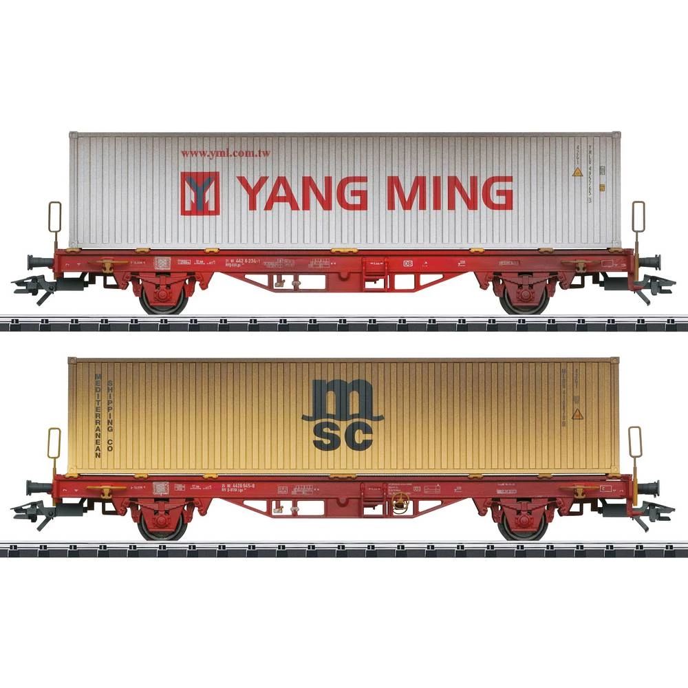 TRIX H0 24139 H0 set kontejnerskih ravnih automobila Lgs 580 DB AG slika