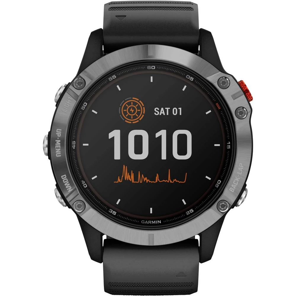 Garmin Fenix 6 Solar pametan sat  47 mm  crna, srebrna slika