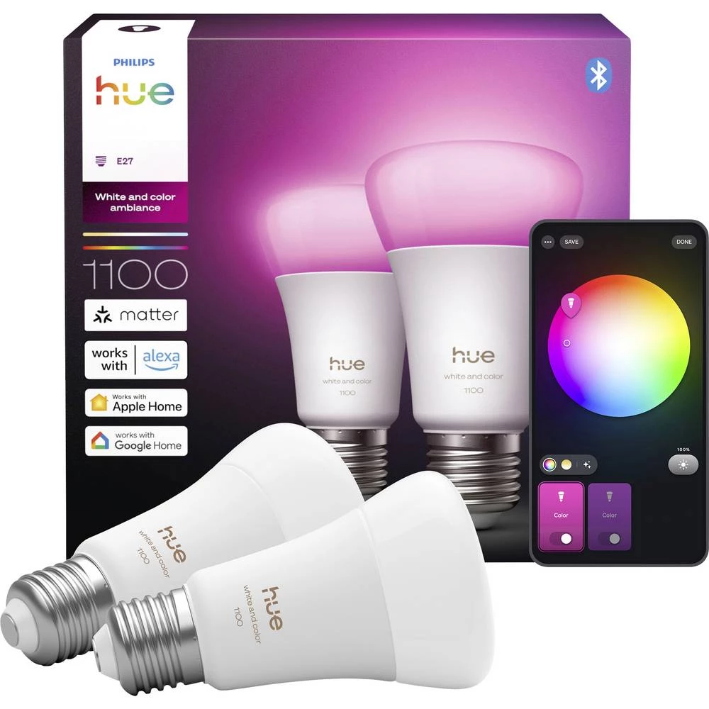 Philips LED žarulja 929003853502 Energetska učinkovitost 2021: D (A - G) Hue White & Col. Amb. slika