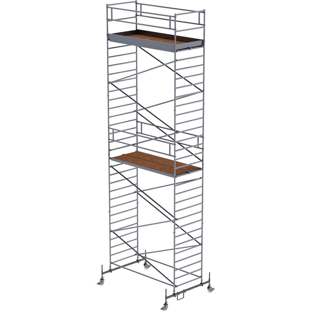 Günzburger Steigtechnik 175835 na roli montaža bez alata Radna visina (maks.): 10.5 m slika