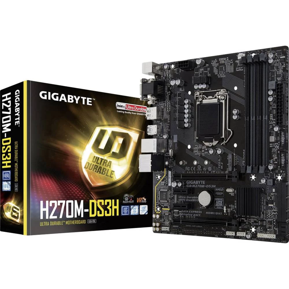 Matična ploča Gigabyte H270M-DS3H Baza Intel&reg; 1151 Faktor oblika Micro-ATX Set čipova matične ploče Intel&reg; H270 slika