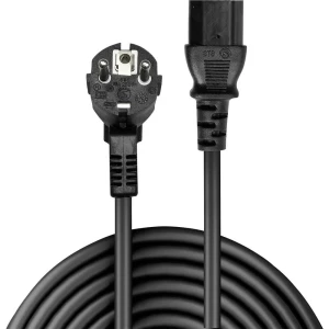 LINDY struja priključni kabel [1x sigurnosni utikač  - 1x ženski konektor IEC c13, 10 a] 5.00 m crna slika