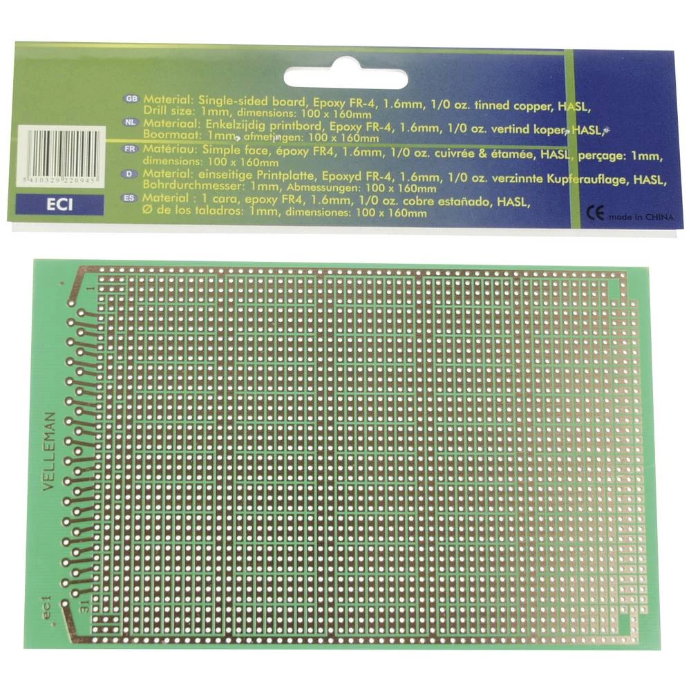 Velleman ECI euro ploča (D x Š) 160 mm x 100 mm Sadržaj 1 St. slika