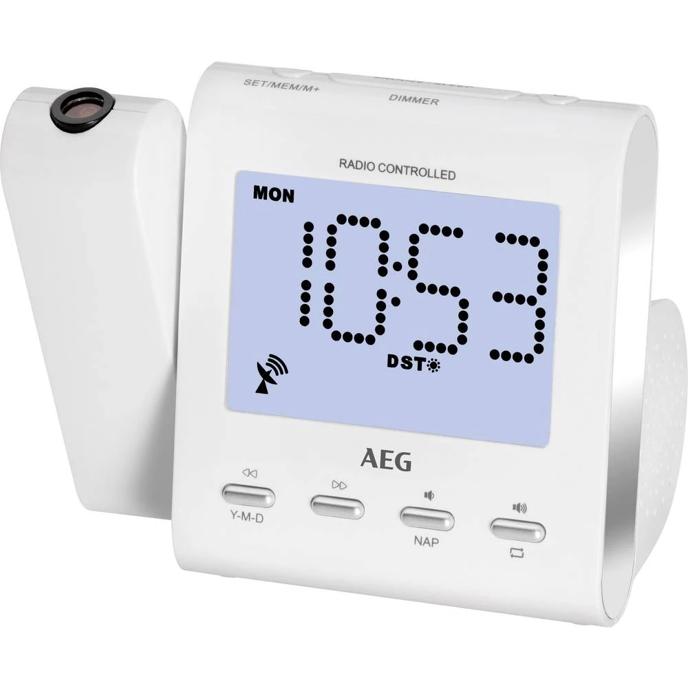 UKW Radio budilica AEG MRC 4122 FN AUX, MW, UKW Bijela slika