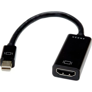 Value Mini-DisplayPort priključni kabel 0.15 m 12.99.3142 crna [1x muški konektor mini displayport - 1x ženski konektor slika