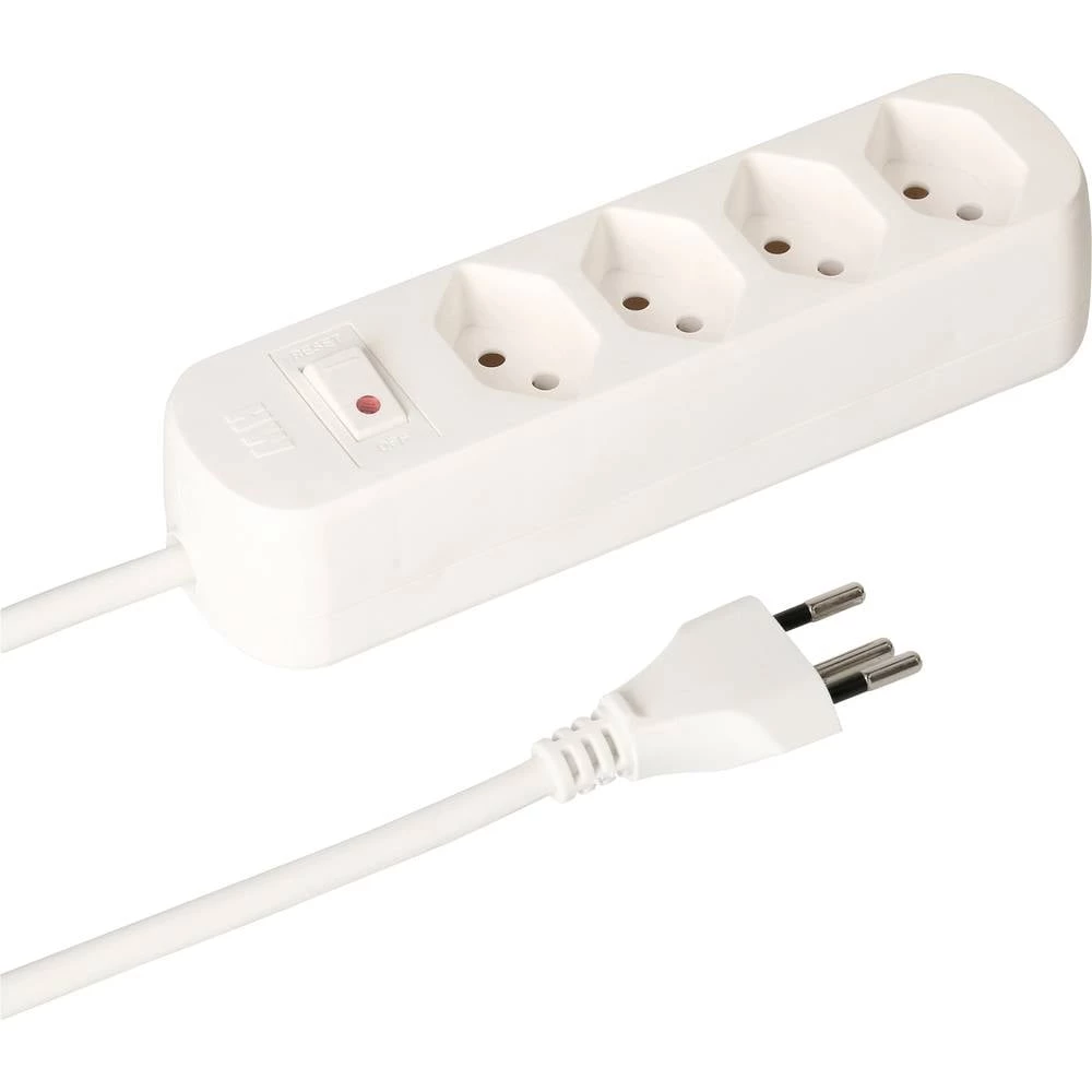 Max Hauri 160246 razdjelna letva s prekidačem 1 komad bijela ch utikač 1 St. slika