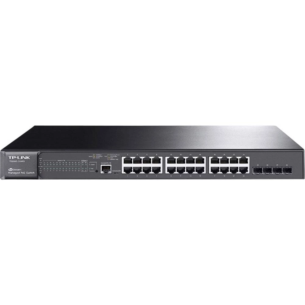 Mrežni preklopnik TP-LINK JetStream-24-Port-Gigabit-L2-PoE+-Switch mit 4 SFP-Slots 24 ulaza slika