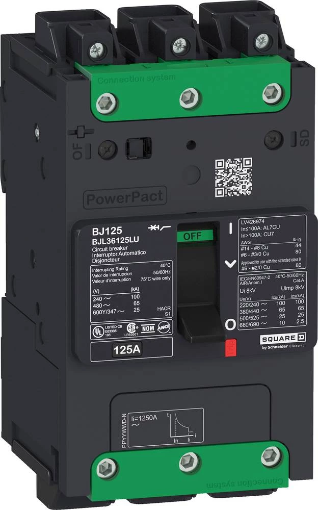Učinski prekidač 1 ST Schneider Electric BDL36050LU Preklopni napon (maks.): 690 V/AC (Š x V x d) 81 x 137 x 80 mm slika