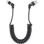 Renkforce USB kabel za punjenje USB 2.0 USB-A utikač, USB-C® utikač 0.13 m crna konektori s rotacijom od 360° RF-6713690