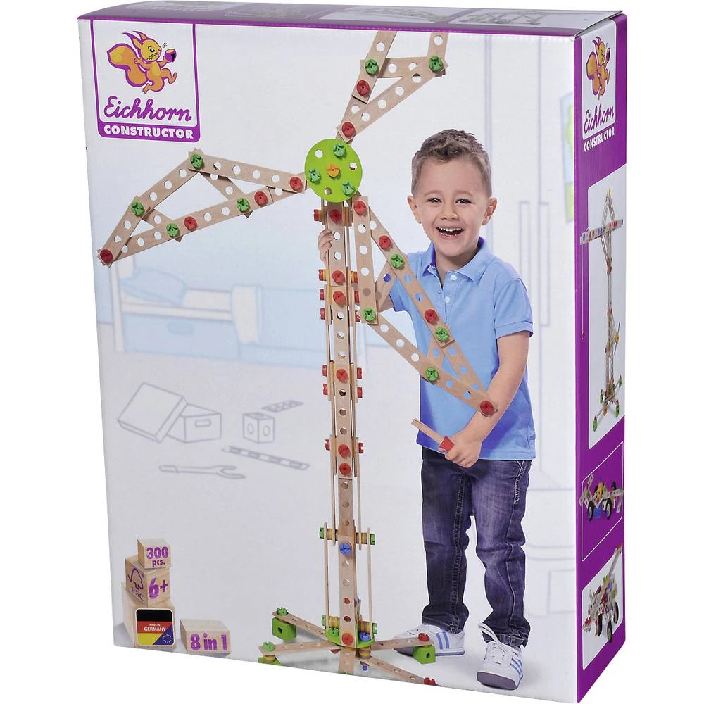 Eichhorn set komponenta konstruktor Broj dijelova: 300 Broj modela: 8 Starosna skupina: iznad 6 godina slika