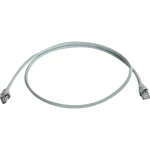 LAN (RJ45) Mreža Priključni kabel CAT 6A S/FTP 0.25 m Siva Vatrostalan, Bez halogena Telegärtner