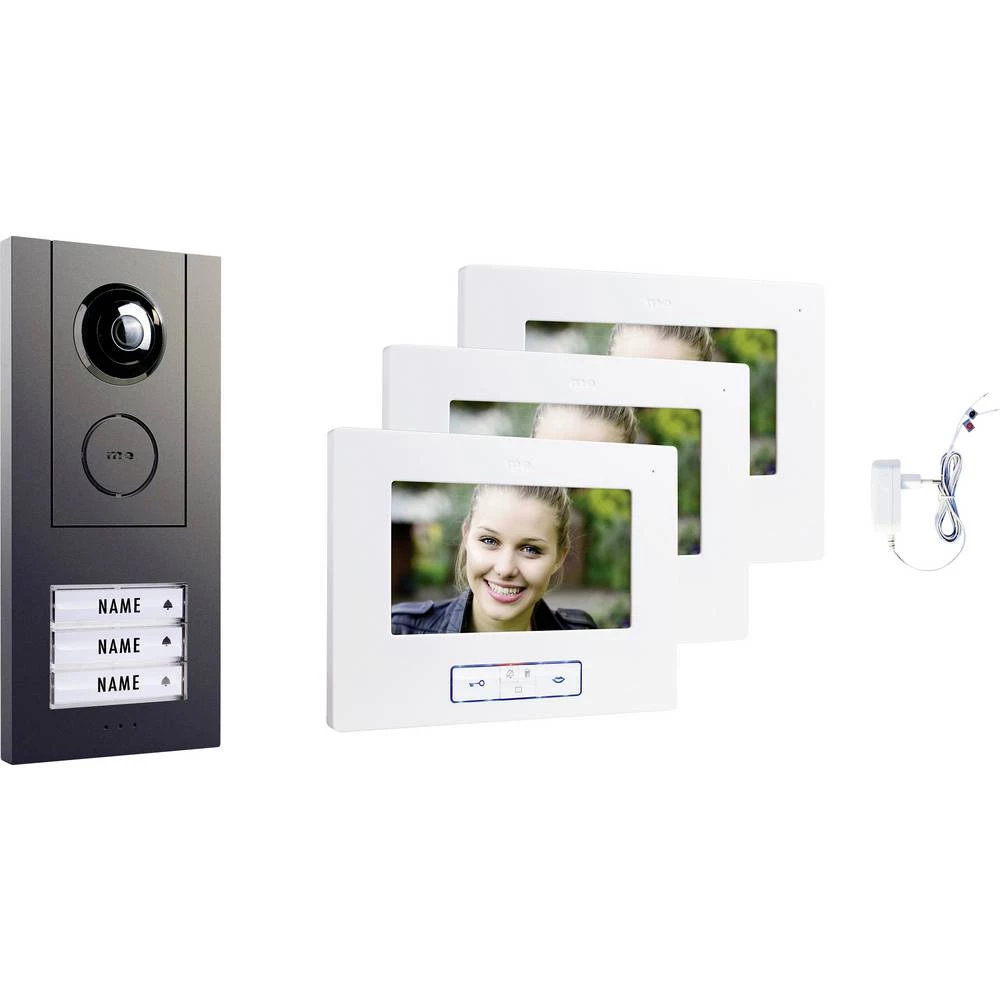 m-e modern-electronics VD ALU 6730 A video portafon za vrata bijela, antracitna boja slika