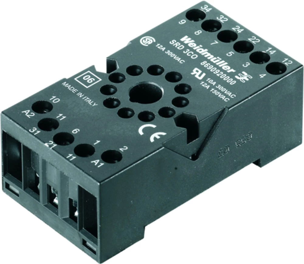Podnožje releja SRD 2CO Weidmüller za seriju: Weidmüller serija RIDERSERIES (D x Š x V) 70 x 38 x 62 mm 10 komada slika