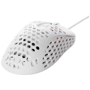 DELTACO GAMING WM85 igraći miš žičani optički bijela 6 Tipke 400 dpi, 800 dpi, 1200 dpi, 1600 dpi, 3200 dpi, 6400 dpi osvjetljen slika