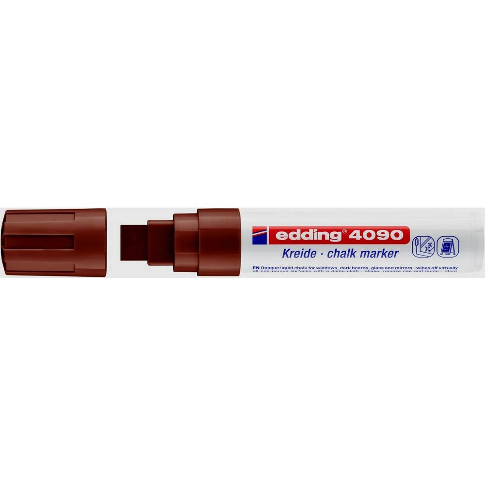 Edding 4090 4-4090007 marker kreda smeđa boja 4 mm, 15 mm slika