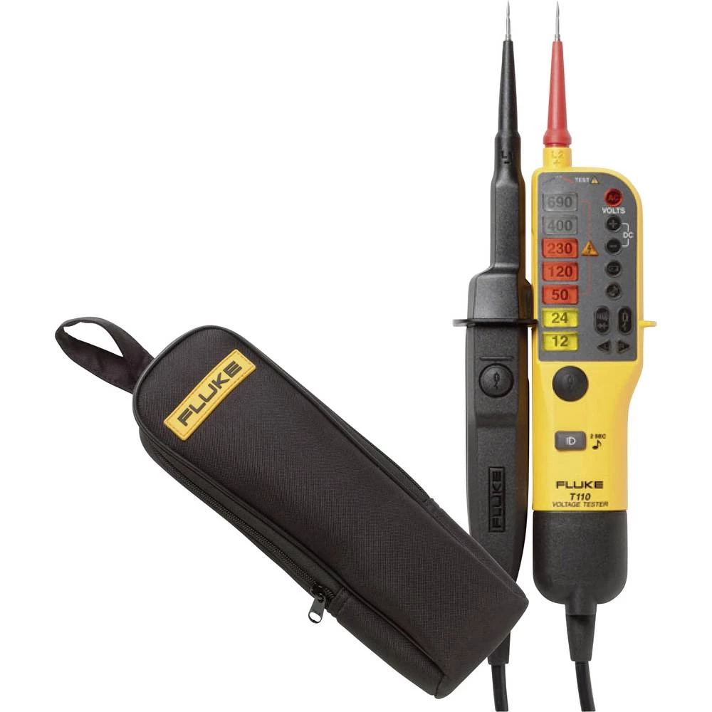 Dvopolni tester napona Fluke T110/C150 CAT III 690 V, CAT IV 600 V LED, Akustički, Vibracijski Tvornički standard (vlastiti) slika