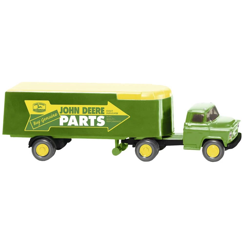 Wiking 052103 h0 Chevrolet John Deere prikolica sa sandukom slika