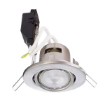 Ugradbeni stropni reflektor, montažni prsten, Deneb, okrugli, Ø 100 mm, GU10, metal, brušeno srebro Deko Light Deneb 110016 stropni ugradni prsten LED, halogena žarulja GU10  50 W srebrna