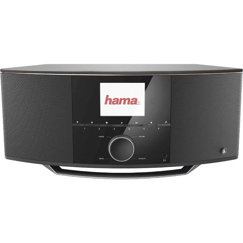 Internet Stolni radio Hama IR150MBT AUX, USB, Bluetooth, WLAN Podržava DLNA, Multiroom mogućnost , Spotify Crna slika