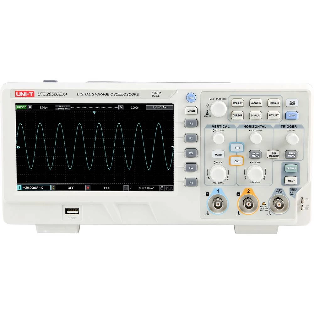 Uni-T UTD2052CEX+ digitalni osciloskop 50 MHz 64 kpts 1 kom. slika