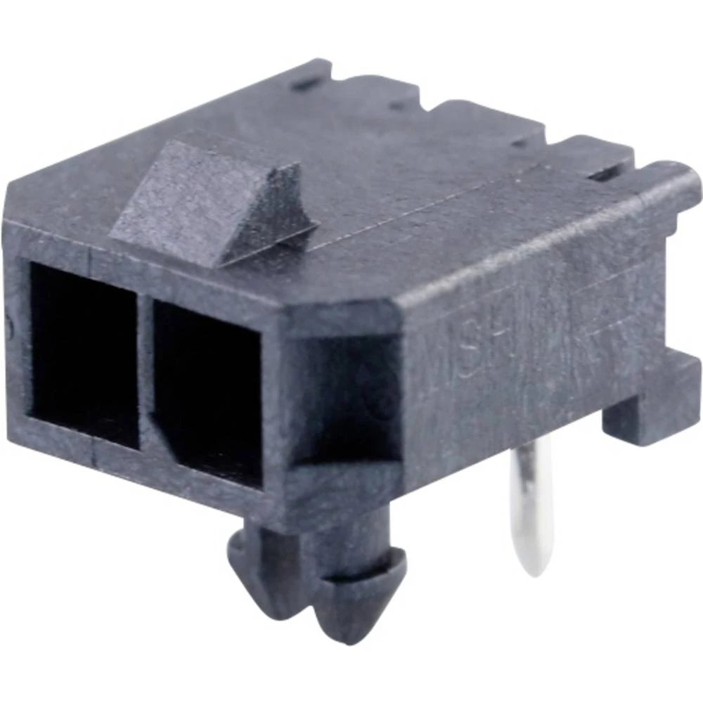 Molex 436500201 Micro-Fit 3.0 Right-Angle Header, 3.00mm Pitch, Single Row, 2 Circuits, with Snap-in Plastic Peg PCB Lock slika