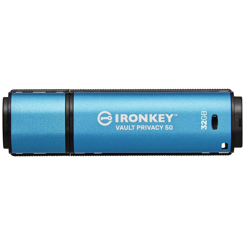 Kingston IronKey Vault Privacy 50 Series USB stick maloprodaja 32 GB crna/plava IKVP50/32GB USB 3.2 gen. 1 (USB 3.0) slika