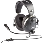 Gaming naglavne slušalice sa mikrofonom 3,5 mm priključak Sa vrpcom Thrustmaster Preko ušiju Siva, Metalik