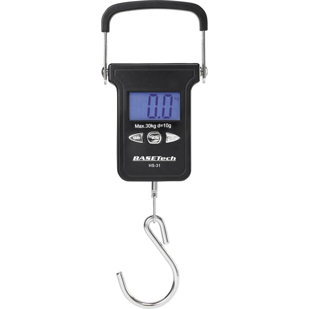 Viseća vaga Basetech HS-31 Opseg mjerenja (kg) 30 kg Mogućnost očitanja 10 g Crna slika
