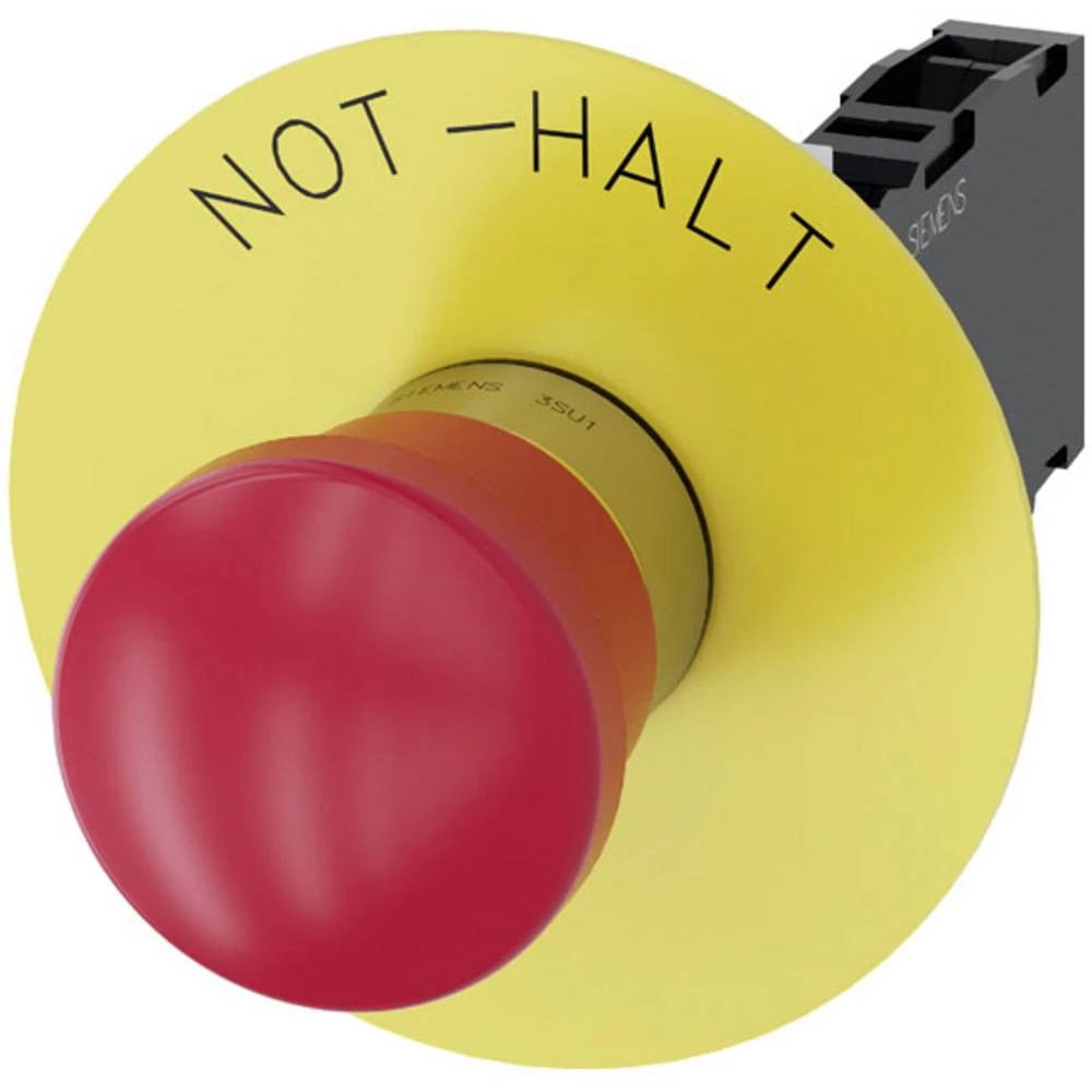 Siemens 3SU1150-1HA20-1FH0 gljivasto tipkalo za zaustavljanje u nuždi  dugme crvena, žuta  otpiranje povlačenjem 1 St. slika