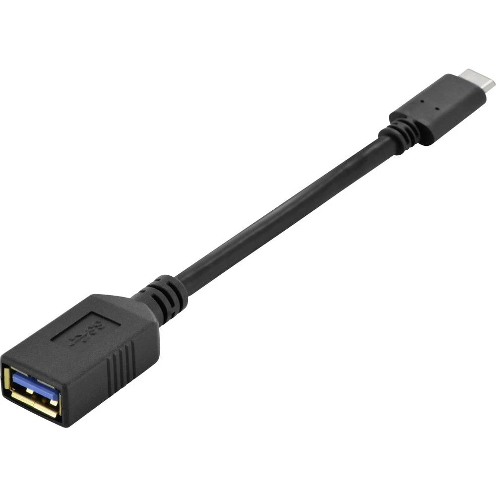 USB 3.0 Adapter cable [1x Ženski konektor USB 3.0 tipa A - 1x Muški konektor USB-C&trade;] Crna s OTG funkcijom ednet slika