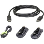 ATEN KVM priključni kabel [1x muški konektor displayport, muški konektor USB 2.0 tipa a, 3,5 mm banana utikač - 1x ženski konektor USB 2.0 tipa b, 3,5 mm banana utikač, muški konektor display