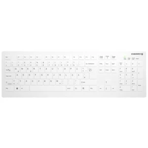 CHERRY Active KEY MTA AK-C8112 Wireless bežični tipkovnica njemačka, qwertz bijela ergonomski, tihe tipke, prikladan za slika