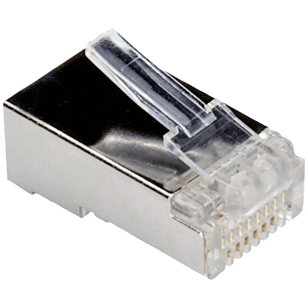 Roline 21.17.3061 ROLINE Modularni utikač oklopljeni, Cat.6 (Klasa E), 10 kom 21.17.3061 ravni muški konektor    prozirna 10 St. slika