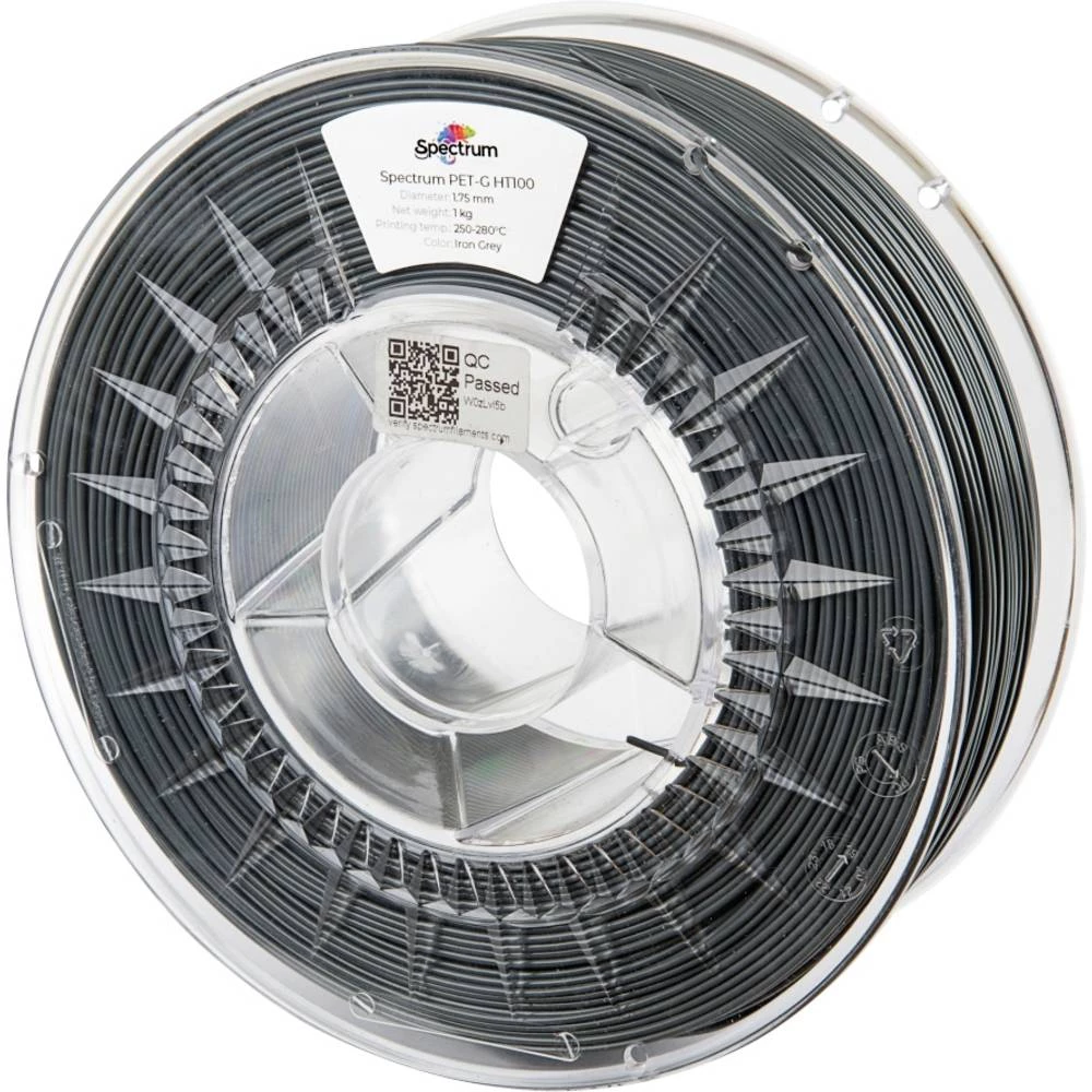 Spectrum Filaments 80401 PET-G HT100 3D pisač filament PETG otporan na toplinu, kemijski otporan 1.75 mm 1000 g siva 1 S slika