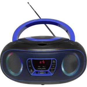 UKW CD radio Denver TCL-212BT AUX, CD, USB, Bluetooth Svjetlo raspoloženja Plava boja slika