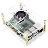 Renkforce RBP-PLC100 sbc kućište Pogodno za: Raspberry Pi, Banana Pi, Rock Pi uklj. aktivni hladnjak prozirna