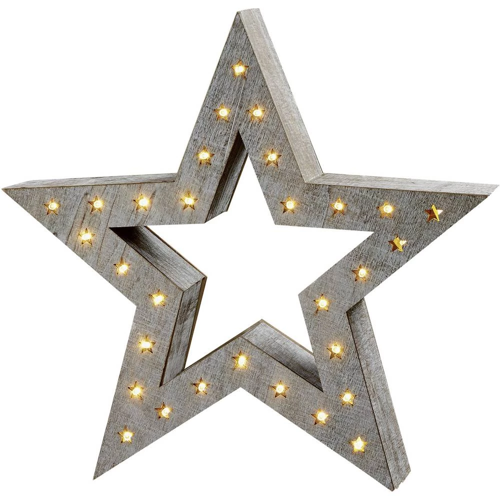 Hellum 522112 Zvijezda Toplo-bijela LED Drvo (obojeno) slika