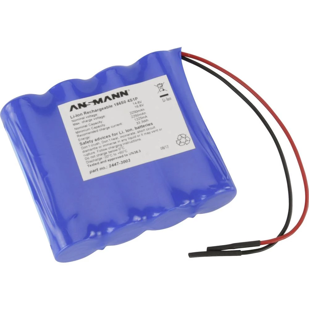 Aku-pack 4x 4/3 A Kabel Li-Ion Ansmann 2447-3003 14.8 V 2250 mAh slika