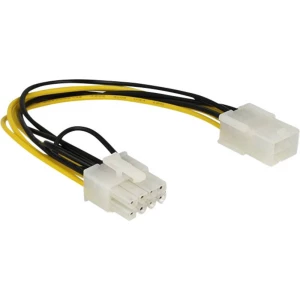 Struja Priključni kabel [1x 8-polni muški konektor PCI-E - 1x 6-polni ženski konektor PCI-E] 0.20 m Žuta, Crna Delock slika