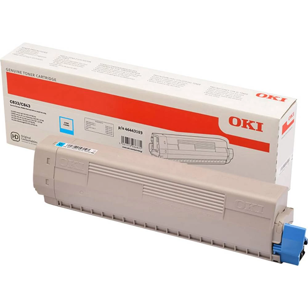 OKI Toner C833 C843 46443103 Original Cijan 10000 Stranica slika