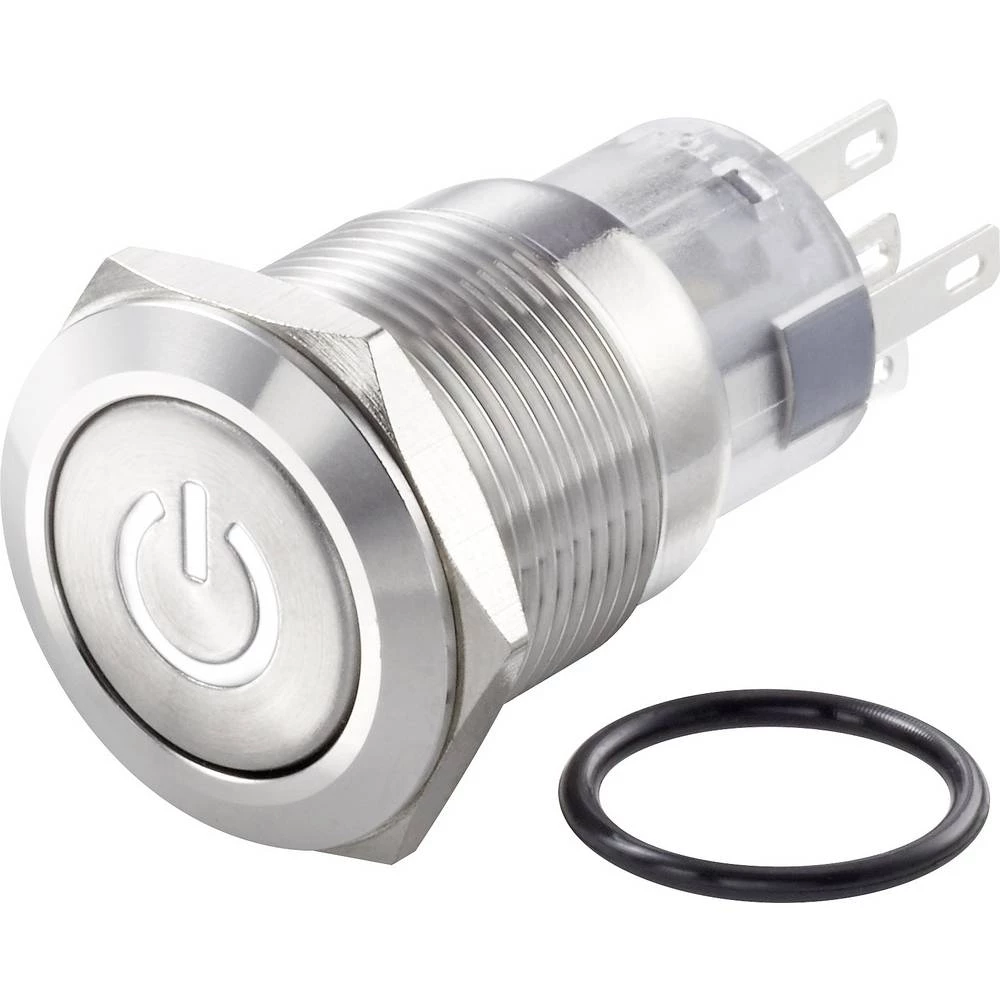 TRU COMPONENTS TC-LAS1-AGQ-11ZDT/W/12V/S Tlačni prekidač sa zaštitom od vandalizma 250 V/AC 3 A 1 x OFF/ON IP67 zadržava položaj slika