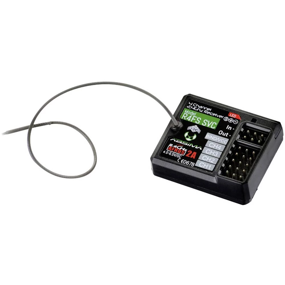 4-kanalni prijamnik Absima R4FS SVC 2,4 GHz Sustav utičnica JR/Futaba slika