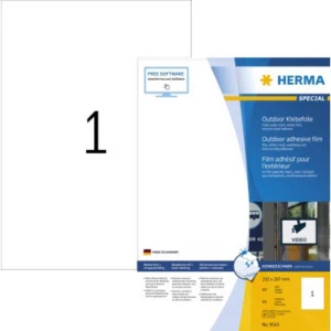 Herma 9543 Etikete (A4) 210 x 297 mm Polietilen film Bijela 40 ST Ekstra jako prianjanje Vrsta naljepnice slika