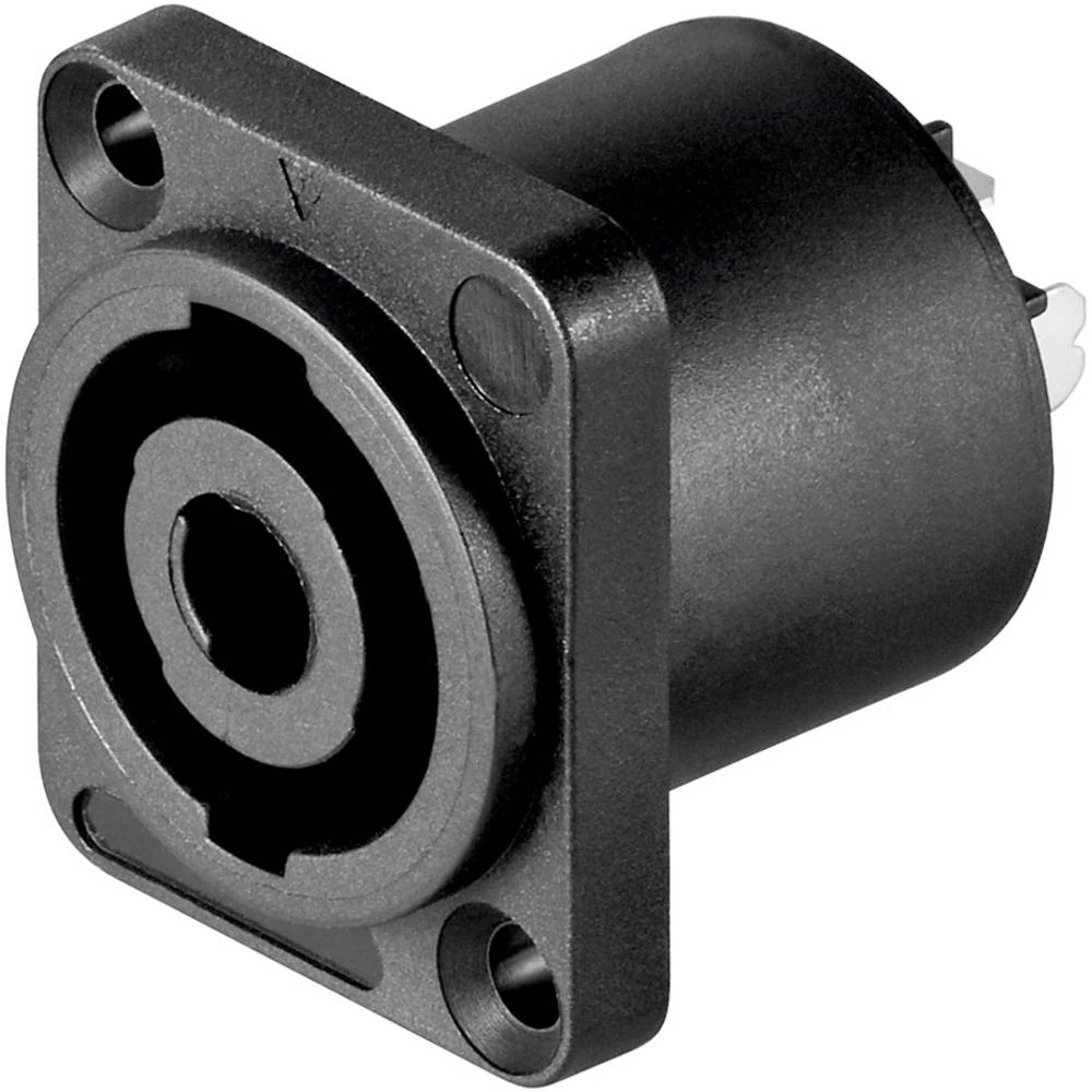 Goobay Utični konektor za zvučnike Ženski konektor u okviru, ravni Broj polova: 4 Crna 1 ST slika