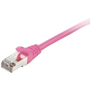 Equip 605581 RJ45 mrežni kabel, Patch kabel cat 6 S/FTP 2 m ružičasta pozlaćeni kontakti 1 St. slika